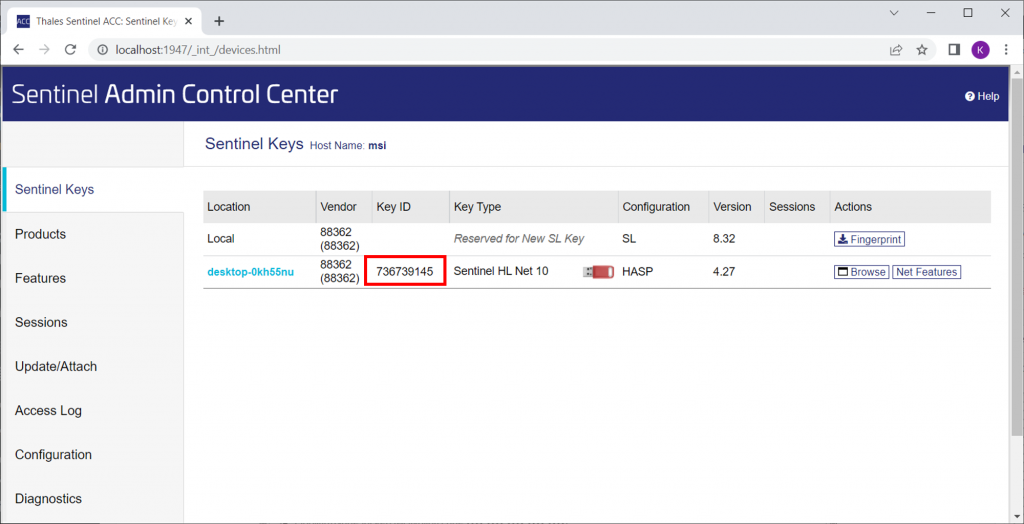 How to identify HASP Key ID? ZSoil